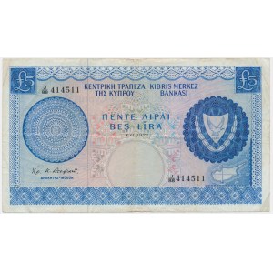 Cyprus, 5 Pounds 1972