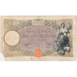 Italy, 500 Lire (1941-43)