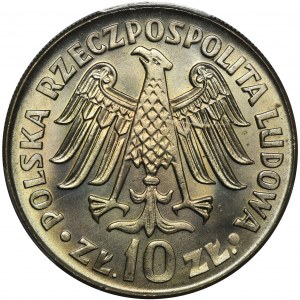 10 złotych 1964 Kazimierz Wielki - PCGS MS66 - wypukły napis na awersie