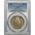 10 Zloty 1964 Kasimir der Große - PCGS MS66 - Reliefaufschrift auf der Vorderseite