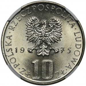 10 złotych 1975 Bolesław Prus - NGC MS66