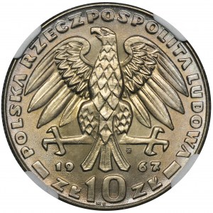 10 złotych 1967 gen. Karol Świerczewski - NGC MS64