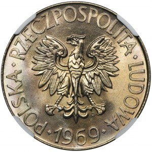 10 złotych 1969 Kościuszko - NGC MS67