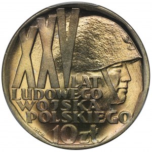 10 Zloty 1968 XXV Jahre der Volksarmee von Polen - PCGS MS68