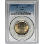 10 gold 1968 XXV years of the People's Army of Poland - PCGS MS68