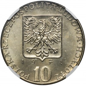 10 złotych 1971 FAO - Ryba - NGC MS65