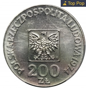 PRÓBA, 200 złotych 1974 XXX Lat PRL - PCGS SP65