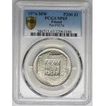 PRÓBA, 200 złotych 1974 XXX Lat PRL - PCGS SP65