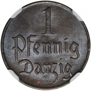 Free City of Danzig, 1 pfennige 1923 - NGC MS64 BN