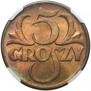 5 Pfennige 1939 - NGC MS65 RB