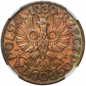 5 groszy 1939 - NGC MS65 RB