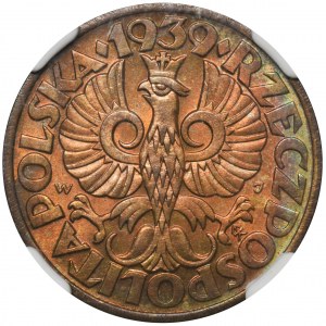 5 pennies 1939 - NGC MS65 RB