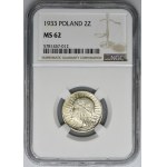 Head of a Woman, 2 gold 1933 - NGC MS62