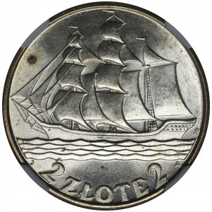 Segelschiff, 2 Gold 1936 - NGC MS63