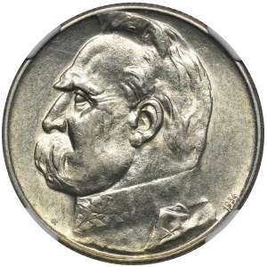 Piłsudski 5 Zloty 1934 - Strzelecki - NGC MS61