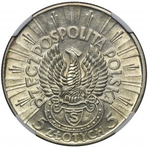 Piłsudski 5 złotych 1934 - Strzelecki - NGC MS61