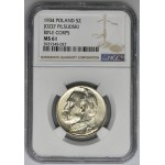 Pilsudski 5 gold 1934 - Sagittarius - NGC MS61