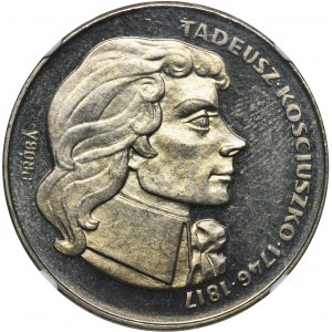 PRÓBA NIKIEL, 100 złotych 1976 Tadeusz Kościuszko - NGC MS65