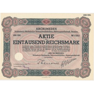 Archimedes, share 1,000 marks 1941