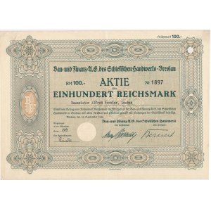 Bau- und Finanz Aktiengesellschaft, akcja 100 marek 1936