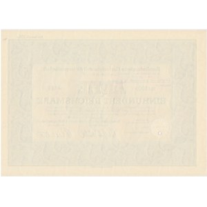 Brandburgische Flachsrostanstalt Aktiengesellschaft, akcja 100 marek 1939