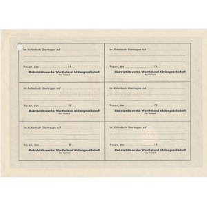 Elektrizitatswerke Wartheland Aktiengesellschaft, 1.000 Mark 1941