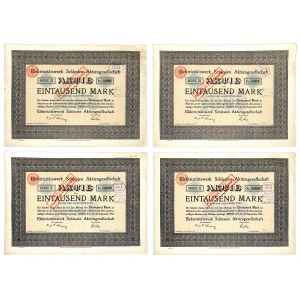 Elektrizitatswerk Schlesien Aktiengesellschaft, akcje 1.000 marek 1913 (4 szt.)