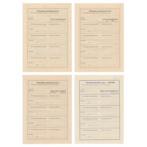 Fabryka celulozy i papieru, akcje 500-1.000 marek 1940-43 (4 szt.)