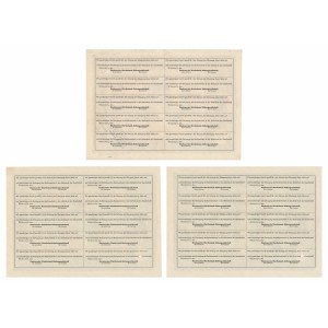 Flachswerke Wartheland Aktiengesellschaft, shares 500-1,000 marks 1941-1944 (3 pieces).