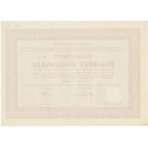 Hydrometr Aktiengesellschaft Wrocław, akcja 1.000 marek 1941