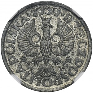 Generalna Gubernia, 1 Grosz 1939 - NGC MS63 - WZÓR