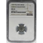 German Occupation, 1 Grosz 1939 - NGC MS63