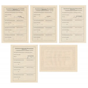 Oberschlesische Hydrierwerke Aktiengesellschaft, akcje 500-1.000 marek 1942-1943 (5 szt.)