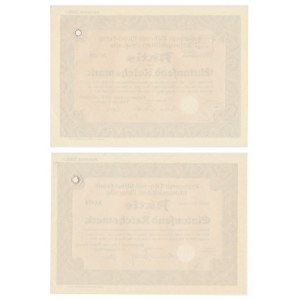 Table and Furniture Factory, shares of 1,000 marks 1935-1938 (2 pieces).