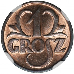 1 grosz 1939 - NGC MS66 RD