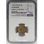 5 Pfennige 1934 - NGC XF DETAILS - RARE