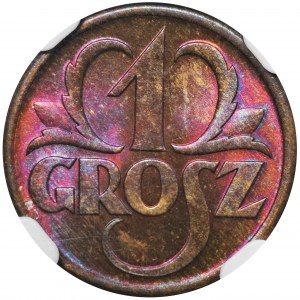 1 grosz 1938 - NGC MS66 RB