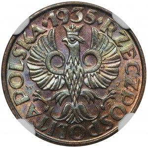 2 grosze 1935 - NGC MS65 RB