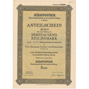 Schaffgotsch Bergwerksgesellschaft, Anteil 10.000 Mark 1943