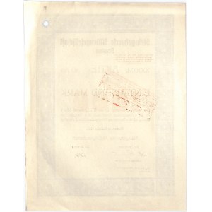 Steingutwerke Aktiengesellschaft, share 1,000 marks 1920