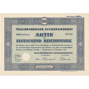 Żmigród Zuckerfabrik, Anteil 1.000 Mark 1936