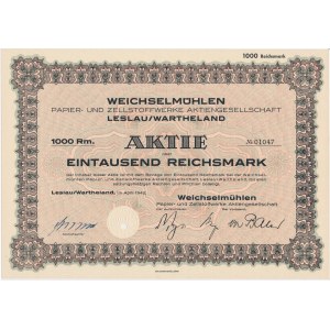 Zakłady Papierniczo-Celulozowe we Włocławku, akcja 1.000 marek 1942