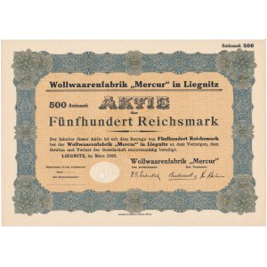 Wollwaarenfabrik Mercur, Anteil von 500 Mark 1928