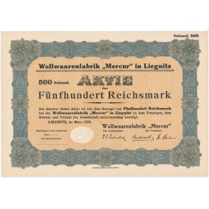 Wollwaarenfabrik Mercur, akcja 500 marek 1928