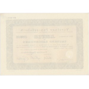 Varziner Papierfabrik, share 1,000 marks 1933