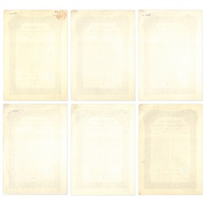 Schlesische Landschaft, pledge letters 100-5,000 marks 1927 (6 pieces).