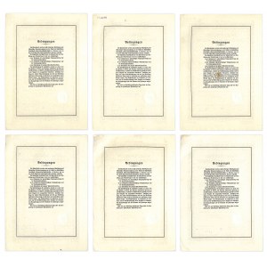 Schlesische Landschaft, listy zastawne 100-5.000 marek 1940 (6 szt.)