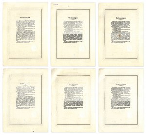 Schlesische Landschaft, listy zastawne 100-5.000 marek 1940 (6 szt.)
