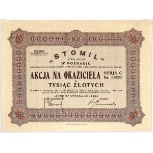 Stomil S.A. w Poznaniu, 1.000 zł 1935, Emisja III Ser. C