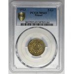5 pennies 1923 Brass - PCGS MS65